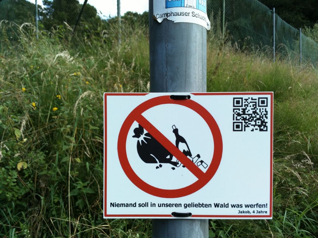 Frommer-Wunsch-Schild