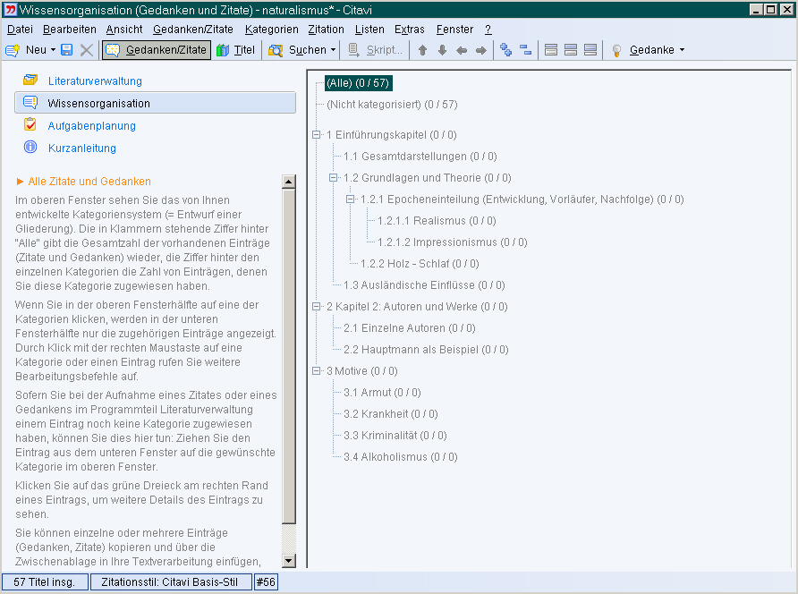 Kategorienübersicht Kategorienübersicht